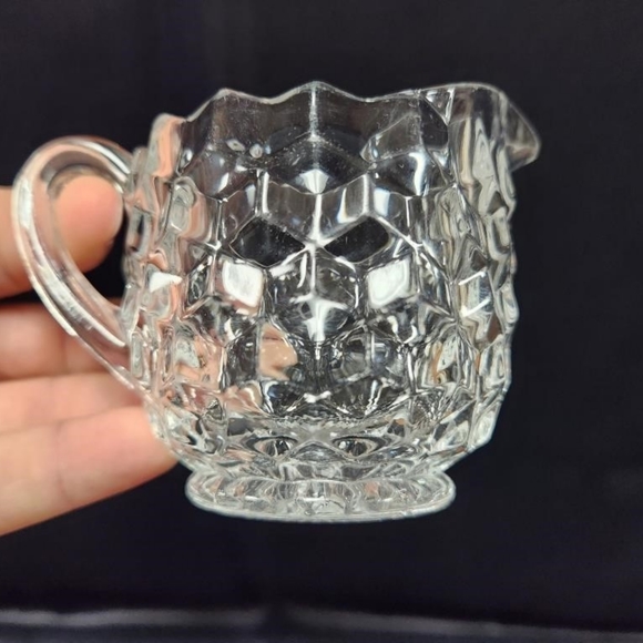 Fostoria AMERICAN CRYSTAL *2 3/8" CREAMER & 2 1/4" SUGAR* - Picture 4 of 7
